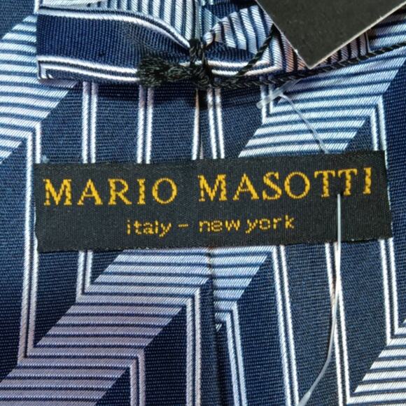 NWT Mario Masotti Silk Navy Tie 4/$10 - Picture 5 of 5